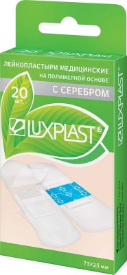 Купить luxplast (люкспласт) пластырь полимерная основа с серебром прозрачный, 20 шт в Ваде
