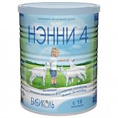 Купить нэнни 4 смесь на основе натурального козьего молока с пребиотиками с 18 месяцев, 400г в Ваде