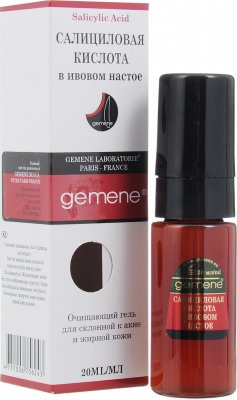 Купить gemene (дженеме) гель косметический для лица салициловая кислота в ивовом настое, 20мл в Ваде