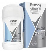 Купить rexona (рексона) clinical protection антиперспирант-карандаш гипоаллергенный без запаха 50 мл в Ваде