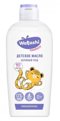 Купить watashi (ваташи) масло для ухода и массажа детское 0+, 150 мл в Ваде