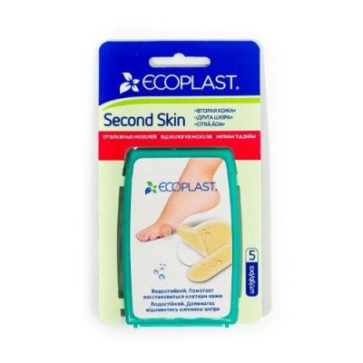 Купить ecoplast second skin набор противомозольных пластырей 4,4 х 6,9см, 5 шт в Ваде