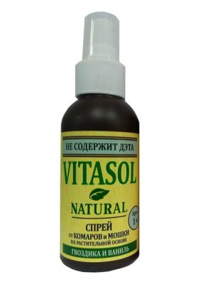 Купить vitasol (витасол) спрей для защиты от комаров и мошек гвоздика и ваниль, 100 мл в Ваде