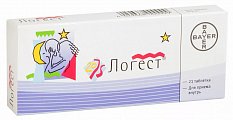 Купить логест, таблетки покрытые оболочкой 75мкг+20мкг, 21 шт в Ваде