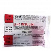 Купить шприц 1мл sfm инсулиновый u-40 с иглой 29g 0,33x12,7 10 шт в Ваде