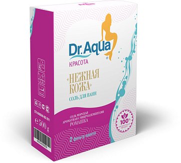 Доктор Аква (Dr.Aqua) Соль для ванн морская с микроэлементами Ромашка, 500г