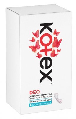 Купить kotex deo (котекс) прокладки ежедневные ультратонкие 56шт в Ваде
