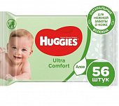 Купить huggies (хаггис) салфетки влажные для детей ультра комфорт алоэ 56шт в Ваде