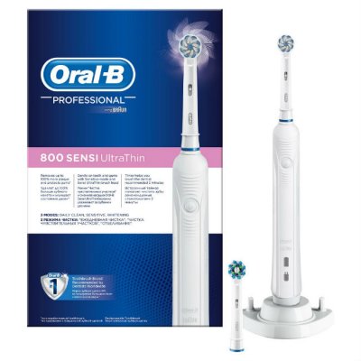 Купить орал-би (oral-b) электрическая зубная щетка professional 800 d 16.524.3u sensi ultra thin, 1 шт. (ор в Ваде