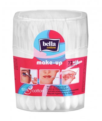 Купить bella cotton (белла) ватные палочки для макияжа make-up 72+16 шт в Ваде