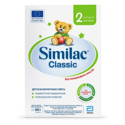Купить симилак (similac) классик 2, смесь молочная 6-12 месяцев, 600г в Ваде