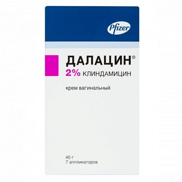 Далацин, крем вагинальный 2%, 40г в комплекте с аппликаторами 7 шт