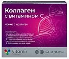 Купить витамир коллаген с витамином с, таблетки массой 1100 мг 30шт бад в Ваде