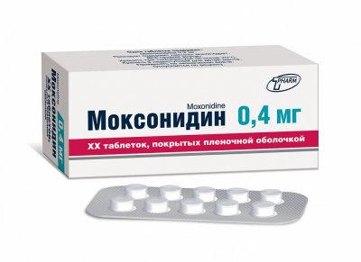 Купить моксонидин, таблетки, покрытые пленочной оболочкой 0,4мг 30 шт в Ваде