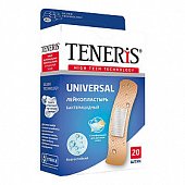 Купить пластырь teneris universal (тенерис) бактерицидный ионы ag полимерная основа, 20 шт в Ваде