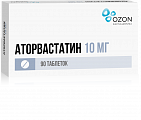 Купить аторвастатин, таблетки, покрытые пленочной оболочкой 10мг, 90 шт в Ваде