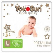 Купить yokosun premium (йокосан) подгузники размер l (9-13 кг) 54шт в Ваде