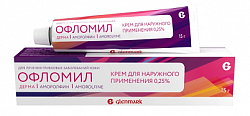 Купить офломил дерма, крем для наружного применения 0,25%, 15г в Ваде