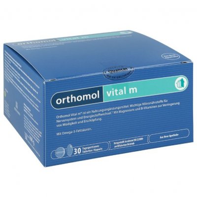 Купить orthomol vital m (ортомол витал м), двойное саше (таблетка+капсула), 30 шт бад в Ваде