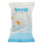 Купить diva (дива) салфетки влажные для для интимной гигиены с ромашкой, 20 шт в Ваде