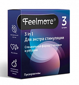 Купить feelmore (филлморе) презервативы с точками и ребрами 3 в1, 3шт  в Ваде