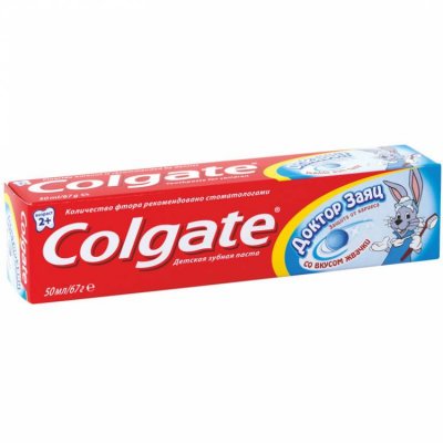 Купить колгейт (colgate) зубная паста детская доктор заяц вкус жвачки, 50 мл в Ваде