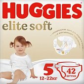 Купить huggies (хаггис) подгузники elitesoft 5, 12-22кг 42 шт в Ваде