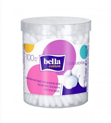 Купить bella cotton (белла) ватные палочки в круглой коробке 100 шт в Ваде