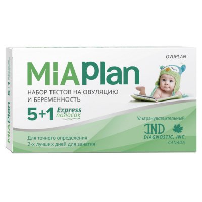 Купить тест для определения овуляции miaplan (миаплан), 5 шт+тест для определения беременности, 1 шт в Ваде