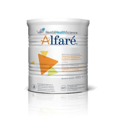 Купить alfare (алфаре) лечебная смесь при аллергии к белкам коровьего молока у детей с рождения, 400г в Ваде