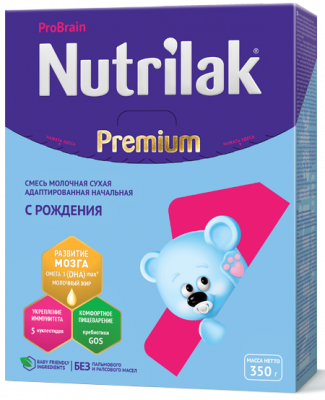 Купить нутрилак премиум 1 (nutrilak premium 1) молочная смесь с рождения, 350г в Ваде