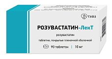 Купить розувастатин-лект, таблетки покрытые пленочной оболочкой 10 мг, 90 шт в Ваде