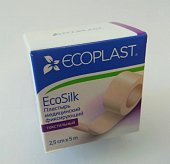 Купить ecoplast ecosilk медицинский фиксирующий текстильный 2,5см х 5м в Ваде