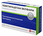 Купить леветирацетам велфарм, таблетки покрытые пленочной оболочкой 500 мг, 30 шт в Ваде