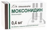 Купить моксонидин, таблетки, покрытые пленочной оболочкой 0,4мг, 60 шт в Ваде