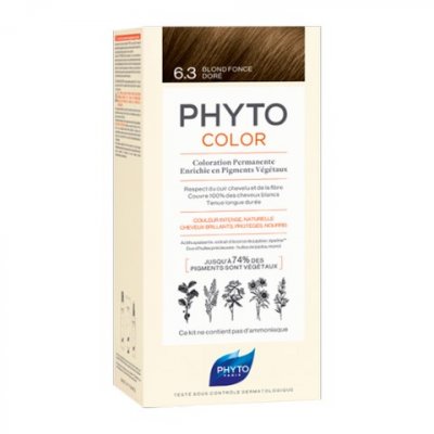 Купить фитосолба фитоколор (phytosolba phyto color) краска для волос оттенок 6,3 темно-золотой блонд в Ваде