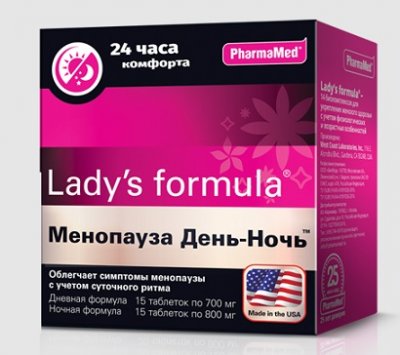 Купить lady's formula (леди-с формула) менопауза день-ночь, таблетки 15 шт+15 шт бад в Ваде