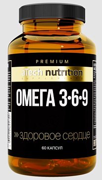 Atech Nutrition Premium (Атех Нутришн Премиум) Омега 3-6-9, капсулы массой 1630 мг 60 шт БАД 