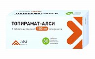 Купить топирамат-алси, таблетки покрытые пленочной оболочкой 100мг, 50 шт в Ваде