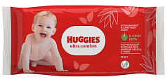 Huggies (Хаггис) Салфетки влажные детские многослойные с алоэ Ultra Comfort 56шт