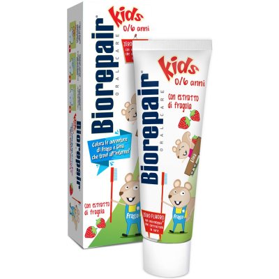 Купить биорепейр (biorepair) зубная паста детская кидс 0-6лет экстракт земляники 50мл в Ваде