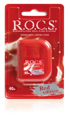 Купить рокс (r.o.c.s) зубная нить расширяющая рокс red edition 40м в Ваде