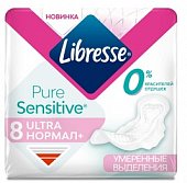 Купить libresse (либресс) прокладки ultra pure sensitive нормал+ 8 шт в Ваде