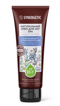 Synergetic (Синергетик) крем для ног натуральный освежающий и тонизирующий SPA, 75 мл