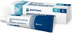 Купить декспантенол-вертекс, мазь для наружного применения 5%, 30г в Ваде