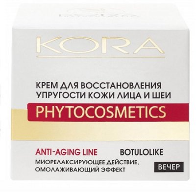 Купить kora (кора) крем для восстановления упругости кожи лица и шеи с эффектом ботокса 50мл в Ваде
