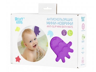 Купить roxy-kids (рокси-кидс) мини-коврики детские для ванной противоскользящие, 12 шт в Ваде