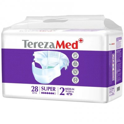 Купить terezamed (терезамед), подгузники для взрослых super medium, размер 2 28 шт в Ваде