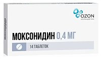 Купить моксонидин, таблетки, покрытые пленочной оболочкой 0,4мг, 14 шт в Ваде