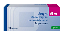 Купить аторис, таблетки, покрытые пленочной оболочкой 20мг, 90 шт в Ваде